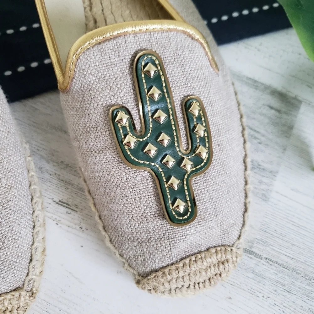 Tory Burch| Sante Fe Cactus Chili Pepper and Cactus Espadrilles Size 9.5